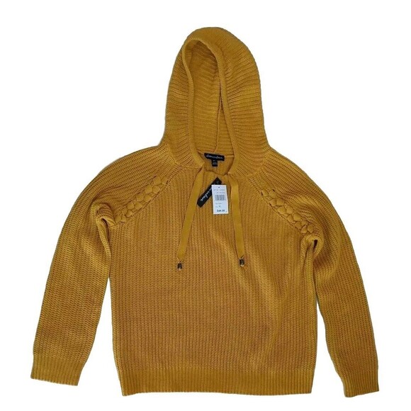 NWT Ladies Alison Andrews Gold Honeycomb Hoodie Sweater Size XL - Picture 1 of 9